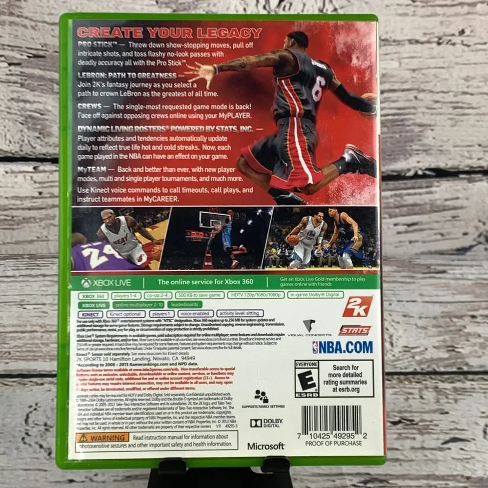 NBA 2K14 Xbox 360 Basketball Video Game Complete with Manual & Promo Insert‎